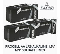 30 x DURACELL PROCELL AA BATTERIES LR6 ALKALINE MN1500 REPLACES INDUSTRIAL 1.5V