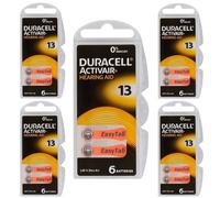 30 Duracell 13 DA13 A13 ORANGE Hearing Aid Batteries