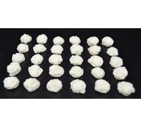 30 x Edible 3D 1.2mm high detail rose roses flowers icing toppers, cake cupcakes decorations T004 (Yellow)