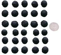 30 x Edible 3D Blackberries Blackberry icing toppers, cake cupcakes decorations (Black)