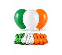 30 x Ireland Flag Tri Colour Balloons - St Patricks Day Irish Party Decorations - Green, White & Orange Latex Balloons - 23cm - Air or Helium Fill - Irish-Themed Party Supplies
