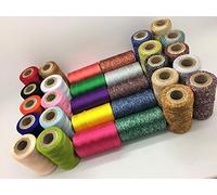30 x Large Art Silk Rayon 100% Sewing Silk with Metallic Embroidery Threads UK