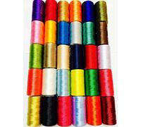 30 x Large Art Silk Rayon Sewing Embroidery Threads Spools New Assorted Colours