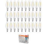 30 x Osram LED Filament Bulbs Candles 4W = 40W E14 Clear Neutral White 4000K [EEK: G]