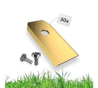 30 x Replacement Blades + Screws Replacement Blades Compatible with Segway Navimow Robot Lawnmower for Long, Sharp Saw Cuts (Pack of 30) - Titanium Carbit Coated