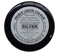 30 x Sugarflair SILVER Edible Liquid Colour Paint for Sugarcraft Cake Decoration
