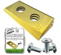 30 x titanium blades, compatible with Einhell, Grizzl, Landxcap, Mowox, Mr. Gardena, Worx Landroid, Kress accessories, blades