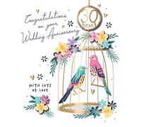 30 Years Embellished Pearl Wedding Anniversary Card Talking Pictures Cards CTEH0016/30