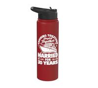 30 Years Married Cruising 30th Wedding Anniversary Cruise Stainless Steel Insulated Water Bottle