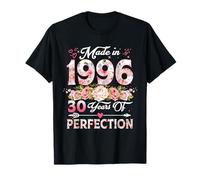 30 Years Old Born in 1996 Floral 30th Birthday Gifts Women T-Shirt