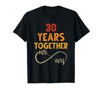 30 Years Together Mr & Mrs Couple Matching 30th Anniversary T-Shirt