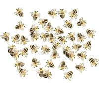 30 Yellow Resin Bees Small Honey Bee Nail Charms Bumble Bee Flat Back Ornaments Embellishments Nail Art Decorations