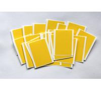 30 Yellow Stickers - Sticky Coloured Self Adhesive Labels for Colour Coding