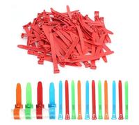 300/100PCS Adjustable Chicken Foot Rings Poultry Leg Snap Ratchet Clip Farm Feed Flexible Retractable for Chickens, Ducks, Hens, Poultry(100PCS)