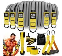 300-350lbs Heavy Resistance Bands Set, for Muscle Strength Training, Slim | Exercise Bands for Men, Exercise Bands with Wristband, Handles, Door Anchor, Ankle Straps, Home Gym Workout Equipment