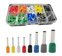 300/500/700 PCS Wire Ferrules Terminals Kit, Ferrule Connectors Kit, Terminal Connectors Wire ferrule Assortment Kit, Wire Copper Crimp connector Insulated Ferrule Pin Cord End Terminal(500pcs)