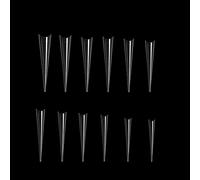 300 / 500pcs Nail Tips Acrylic-Nails Long False Clear/Natural Fake Half Coverage False Acrylic Square Curved