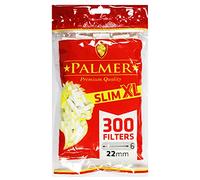 300-7500 x PALMER SLIM XL Filter 22mm Tips | BULL BRAND | Premium Extra Large Long Cigarette Rolling Tobacco Smoking Re-sealable Red Bags UK FREE P&P (1 x Pack SLIM XL (300 Filter Tips))