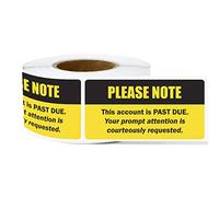 300 Account Past Due Stickers - 1 x 2 Inch Past Due Billing and Collection Reminder Sticker Final Notice Account Receivable Delinquent Billing Statement Overdue Labels - 1 Roll of 300