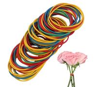 300 Assorted Elastic Bands - Flexible Circular Dyeable Straps, Braiding Hair Ties Elastic Fasteners | Postal Document, Wrist, Jewelry, Home