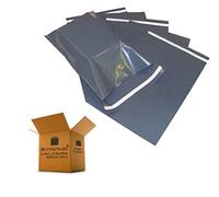 300 Bags of 14" x 20" STRONG Tough Mailing Bags - Sticky Self Seal Flap - Poly Plastic Polythene for Postal Postage Packaging Courier Mail Pouch Sacks Use - Ultra PREMIUM Quality - Grey - Small (350 x 500mm) - MAILERPRO Range
