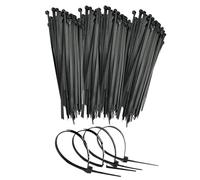 300 Black Nylon Zip Ties - 2.5 x 100mm, Strong Hold, 4" Self Locking Cable Ties, Weather Proof Small Tie Wraps, Ideal for Homes, Garden, Office, DIY, Plastic Ties for Cable Management (300)