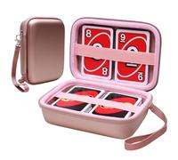 300+ Card Game Case Compatible with Pokemon/UNO/Piles/Phase 10/Exploding Kittens/Five Crowns/Flip 7/SKYJO/Slingz/Survivor/Go Fish/Dutch Blitz/Monopoly Deal and Playing Card, Rose Gold(Case Only)