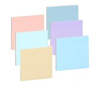 300 Clear Sticky Notes in 4 Sizes Self-Adhesive Clear Waterproof Sticky Notes, Easy to Post, Suitable for Office, Home, School, Meetings (Soft six Colors)