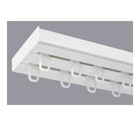 (300 cm, HOOKS) Double Curtain Rail Track PCV Ceiling SET with HOOKS or CLIPS