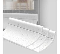 300 Cm Rain Drip Guard Above Door White Black, 1 2 3 4 5 Pcs Waterproof & Draft Proof Seal Strip for Doors, No Drill Window Rain Deflector Easy Installation(A-3 PCS,Width 45MM)