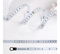 300 cm Retractable Steel Diameter Measuring Tape with True-End Hook for Accurate Inside/Outside & Pipe/Tree π-Diameter Measurement - Metric