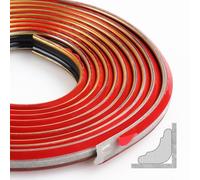 300 cm TPE Triangular Shaped Moulding Trim, Plastic Edging Trim, Flexible Skirting Board for Wall Edging, Kitchen Countertops, Tile Edging, Ceiling Decoration(12 * 9 mm,Black Gold)