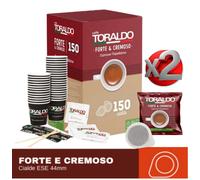 300 Coffee Pods TORALDO STRONG & CREAMY NEAPOLITAN ESPRESSO + ACCESSORY KIT