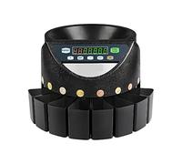 300 Coins/Min Euro Coin Sorter Counter Professional Electric Automatic Machine LED Display for School Shop Bank Commercial