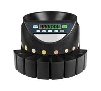 300 Coins/Min Euro Coin Sorter Counter Professional Electric Automatic Machine LED Display for School Shop Bank Commercial