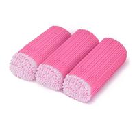 300 Count Disposable Micro Applicator Brush for Eyelash Extension, Micro Swabs Mascara Wands for Makeup Application Pink
