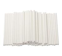 300-Count Paper Cake Pop Sticks, Treat Sticks for Lollipops, Candy Apples, Suckers, Cookie Pops, White, 10 cm