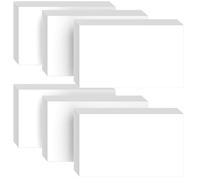 300 Count White Blank Index Cards, 3x5 Inch Study Flash Cards - 6 Pads, 50 Cards per Pad, Thick Ruled Flashcards for Notes, School, Office, Heavyweight Unlined Note Cards