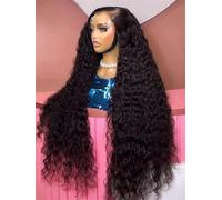 300 Density 13X6 Human Hair Wig Deep Wave 13X4 Curly Water Wave Lace Frontal Wigs 200 26in#360