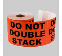 300 Do Not Stack Label Stickers - 3 x 5 Inches Do Not Stack Bright Fluorescent Orange Warning Caution Instruction Labels for Warehouse Shipping Handling Moving - 1 Roll of 300 Labels