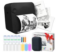 300 DPI Portable Mini Printer for Phone - Instant PrintPod - Inkless Thermal Sticker Printer, Bluetooth Label Maker, Mini Photo Maker, Pocket Sticker Maker for Study Notes, Incl 1 Protection Case