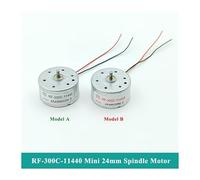 300 electronic starter DC 1.5V-6V 5V 6500RPM 24mm Round Spindle electronic starter Silent DIY CD DVD Player Loder Toy Fan Solar Power Engine ZDVHOMCB(Model A)