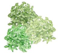 300 Green Leaf Beads - Holed Gradient Handmade Jewelry Accessories, Versatile Pendants