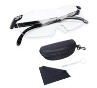 300% Hands-Free Magnifying Glasses for Reading, Crafts, Jewelry, and Hobbies, Comfortable Lightweight Eyeglasses with Silicone Nose Pad, Ideal for Close Work and Small Print, Non-Lighted Magnifier