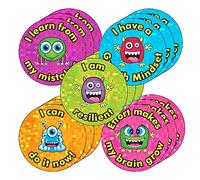 300 Holographic Sparkly Growth Mindset Monsters Motivational Childrens Pupils School Teachers Praise Reward Stickers Value Pack 25mm Primary Teaching Services