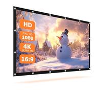 300 in Large Movie Screen Indoor Outdoor, 150 in Small Home Theater Projector Screen, 16:9 HD Portable Projection Screen Washable Anti-Crease for Backyard Cinema(250in 16:9)