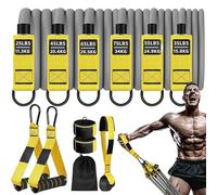 300 LBS Reșistance Bands Set with Handles, Door Anchoŕ & Ankle Straps | Heavy-Duty Anti-Break Fitness Bands for Home Gym, Strength Training, Pilates & Full Body Workouts for Men & Women