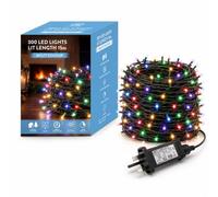 300 LEDs String Lights Fairy Christmas Tree Compact Multicolour Lights | 8 Modes, Memory, Timer, Mains Powered, IP44 Waterproof for Indoor/Outdoor, Halloween, Christmas, Party & Wedding Decorations