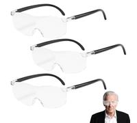 300% Magnifying Glasses,3pcs 3X Wearable,Hands Free Magnify Vision Lighted Magnifying Glasses for Reading for Elderly Close Work,Reading,Sewing,Hobbies and Crafts