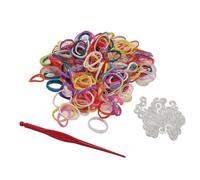 300 Multicolour Loom Bands Refill Pack with Hook Tool and Clips Art Craft Friendship Bracelet Jewellery Making Childrens Game